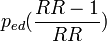 p_{ed}(\frac{RR-1}{RR})